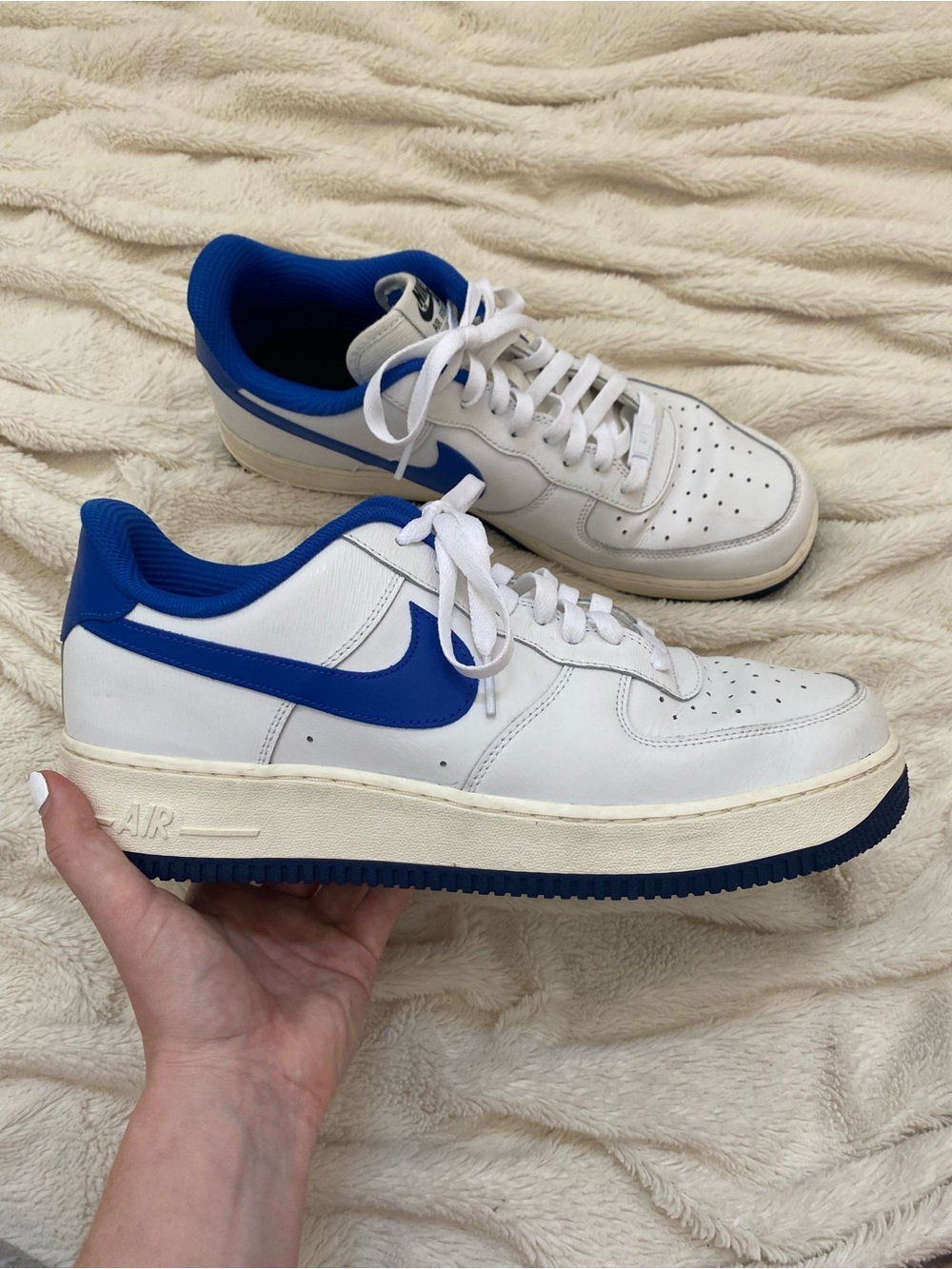 Nike Air Force 1 Low sneakers royal blue/white men's Sz 12